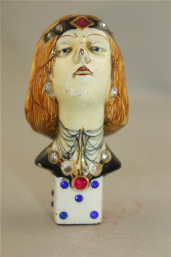 An unusual Salvini Art Nouveau pottery seal, early 20th century, 110.2cm.